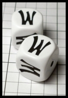 Dice : Dice - 6D - White with W - Ebay Nov 2014